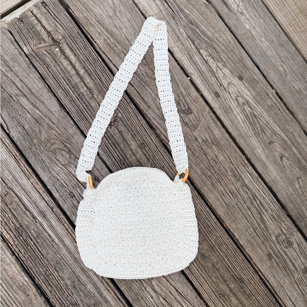 Vintage Evan Picone crochet boho shoulder bag purse